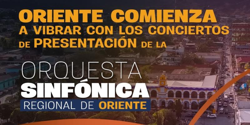 La música sinfónica llegará a Chiquimula el 4 y 5 de julio. 