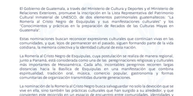 Comunicado UNESCO
