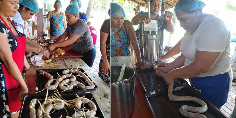Pescadores transforman sus capturas en longanizas de pescado