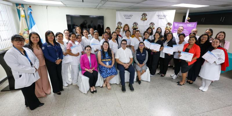El Hospital General de Accidentes "CEIBAL" del IGSS cumple el Paso 4 de Espacios Amigos de la Lactancia Materna.