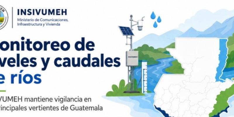 INSIVUMEH mantiene vigilancia sobre niveles y caudales de los ríos del país