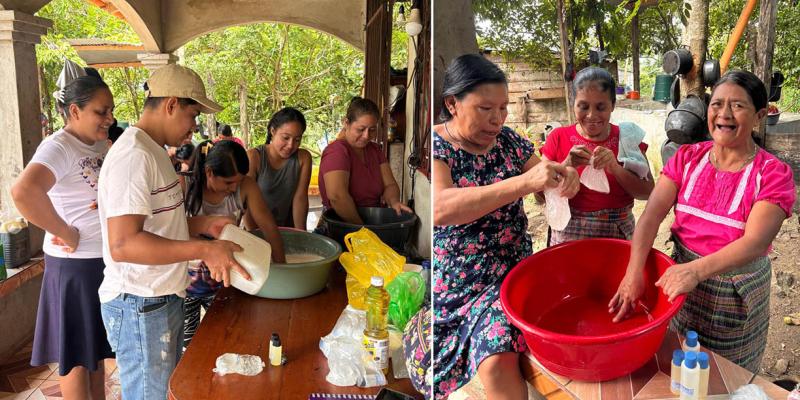Mujeres de San Luis aprenden a elaborar champú con ingredientes naturales